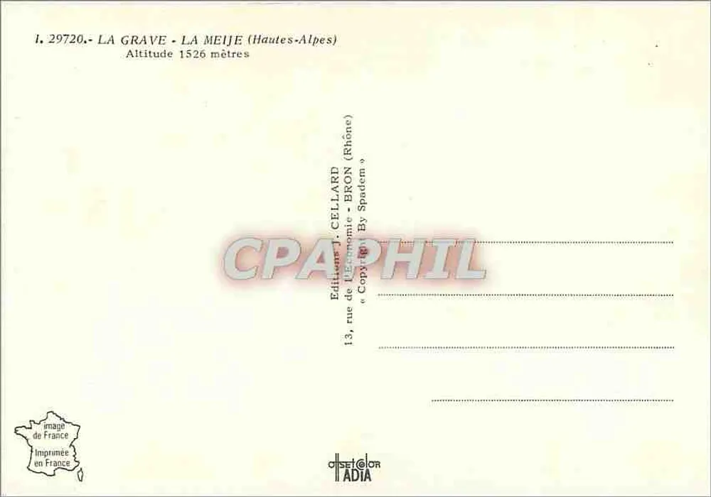 La Grave — La Meije (Hautes-Alpes) — Edições J. Cellard - Verso