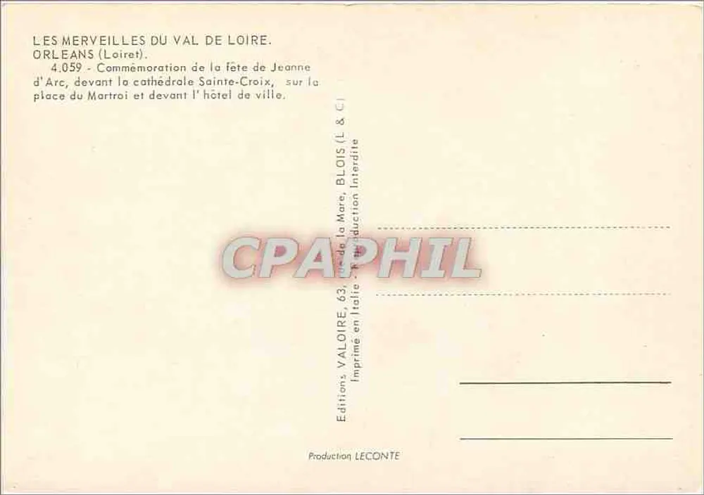 As Festas de Joana d'Arc em Orléans — Graphiphi - Verso