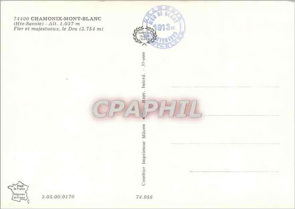 Der Dru — Mont Blanc — Verlag Combier - Rückseite