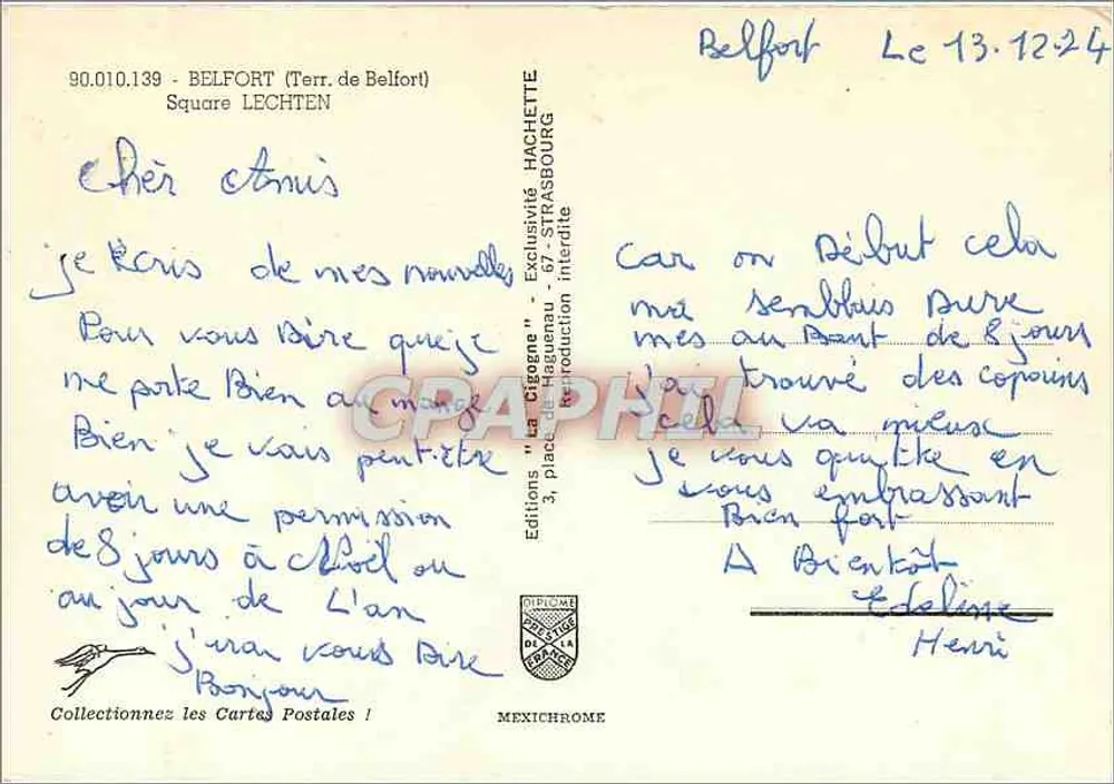 Jardim com fonte e estátuas — Editor IRIS, n° 90.010.139 - Verso