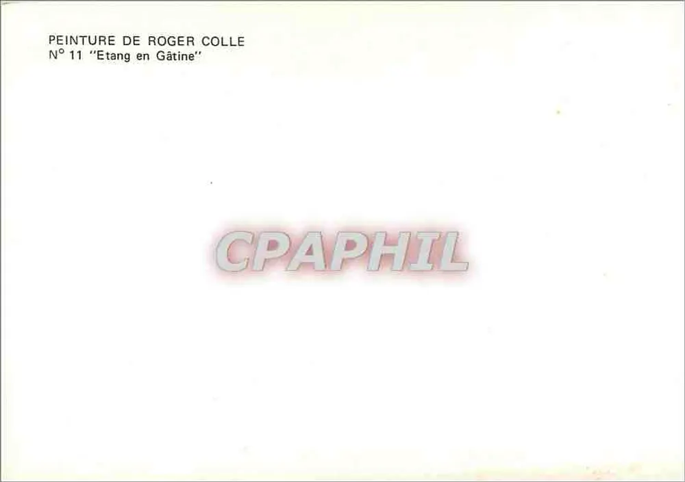 See in Gâtine — Malerei von Roger Colle — N°11 - Rückseite