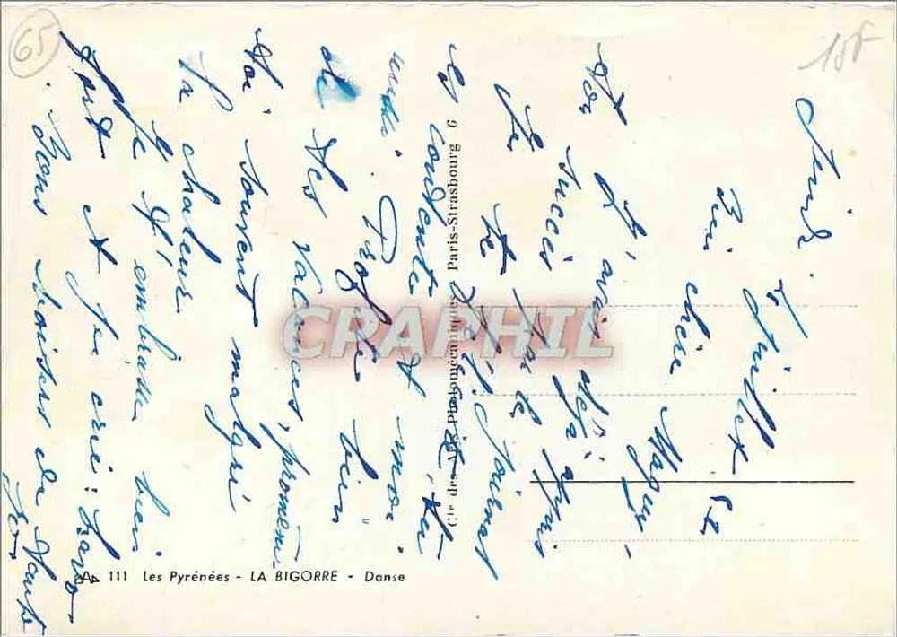 Os Pirineus - LA BIGORRE — Dança — Editor: Paris-Strasbourg 6 - Verso