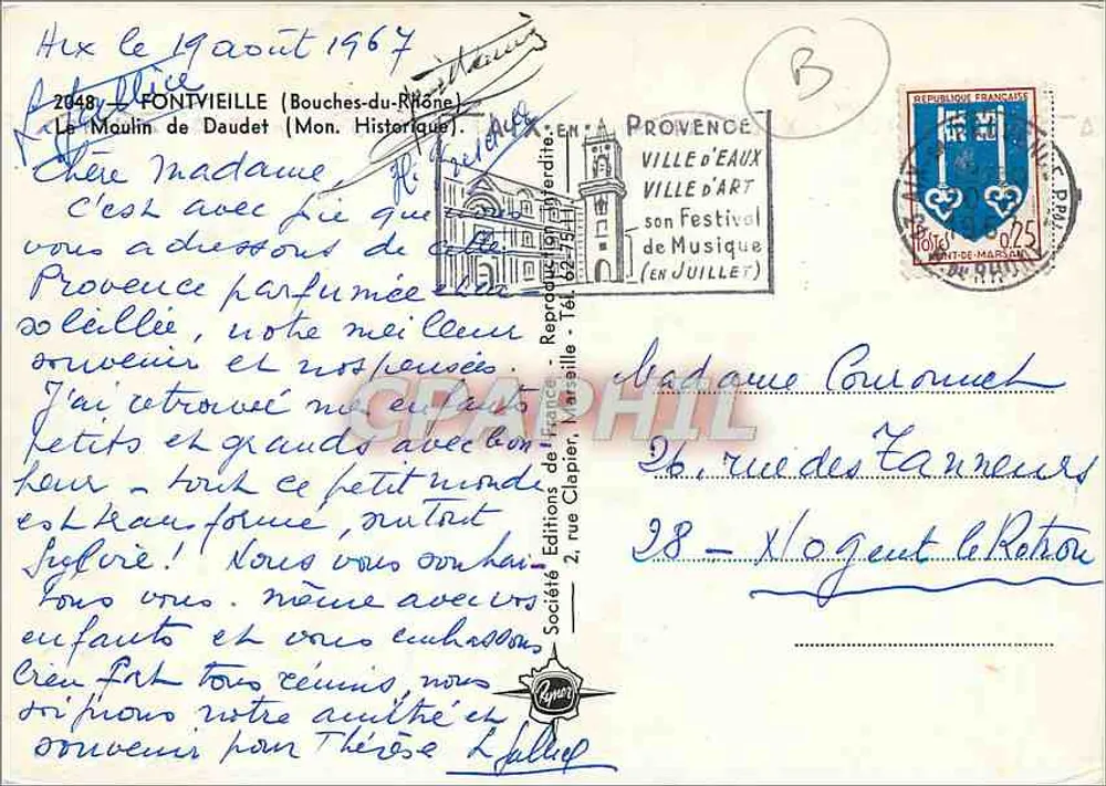 Moulin de Daudet — Provence — Éditions de France - Rückseite