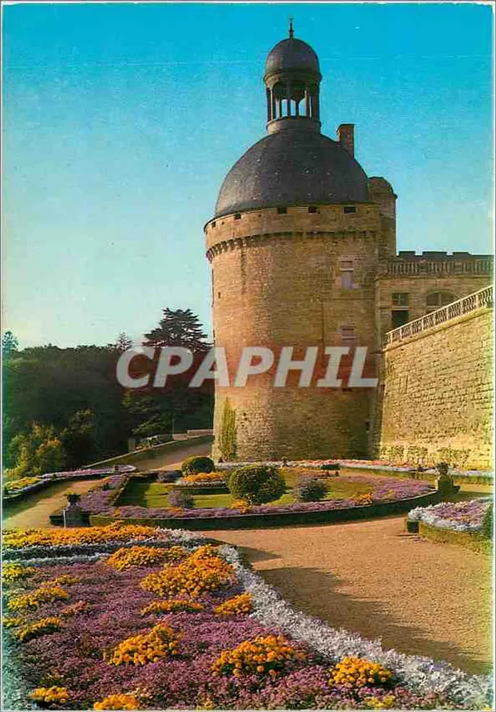 Castelo de Égreville — Torre redonda e jardins — Edições REN - L'Île (Dordogne) n°1009 - Frente