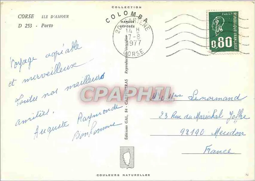 Porto — Korsyka — Wydawnictwo GAL, seria D 253 - Rewers