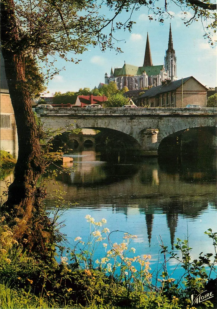 Chartres — Die Brücken über die Eure und die Kathedrale — Éditions Valoire - Vorderseite