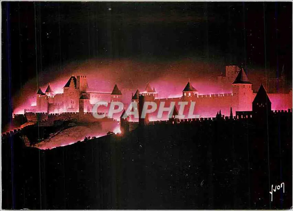 Carcassonne — L'Embrasement de la Cité — Éditions d'art YVON - Frente