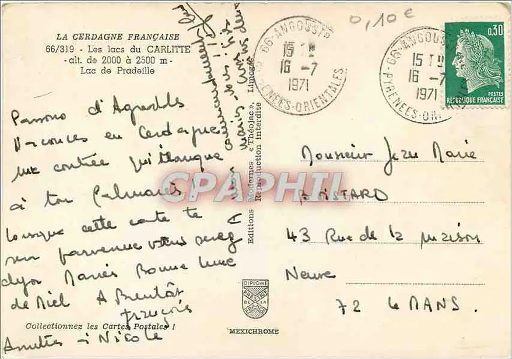 See von Pradeille — Die Lacs du Carlitte — Éditions IRIS - Rückseite