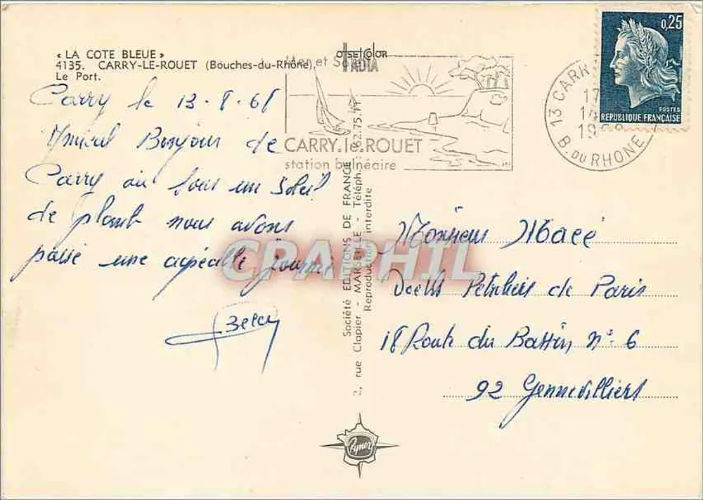CARRY-LE-ROUET — Der Hafen — Éditions de France - Rückseite
