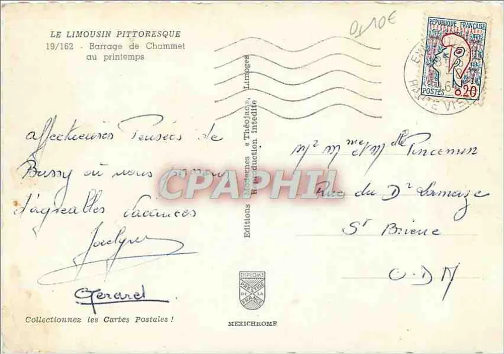 Il Limousin pittoresco — Digetto di Chammet in primavera — Edizioni Mexichrome, n°19/162 - Verso