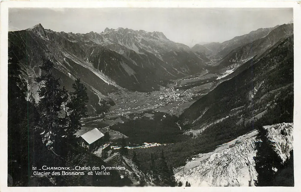 Chamonix — Chalet das Pirâmides, Glacier dos Bossons e Vale — Foto Gay-Couttet - Frente