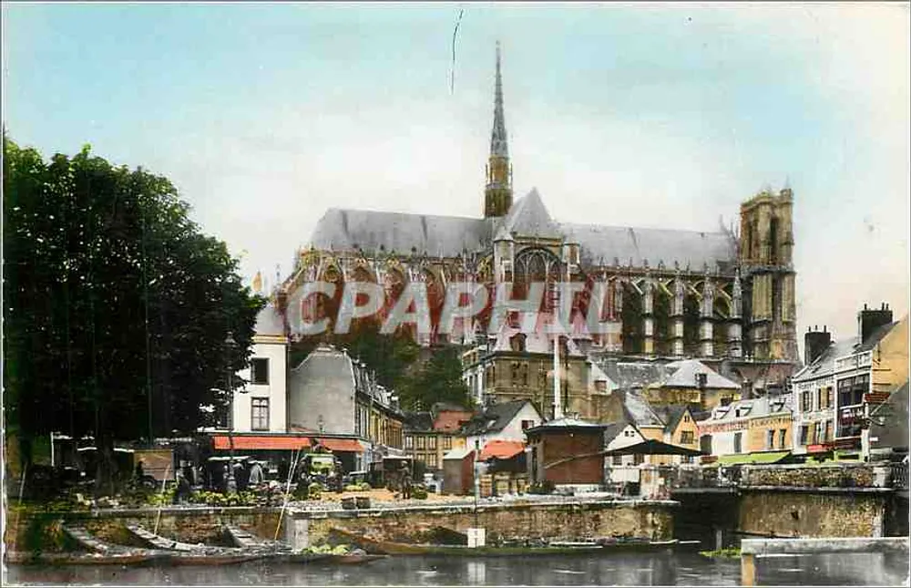 Amiens (Somme) — Die Kathedrale und der Wassermarkt — Cliché R. LEONG - Vorderseite