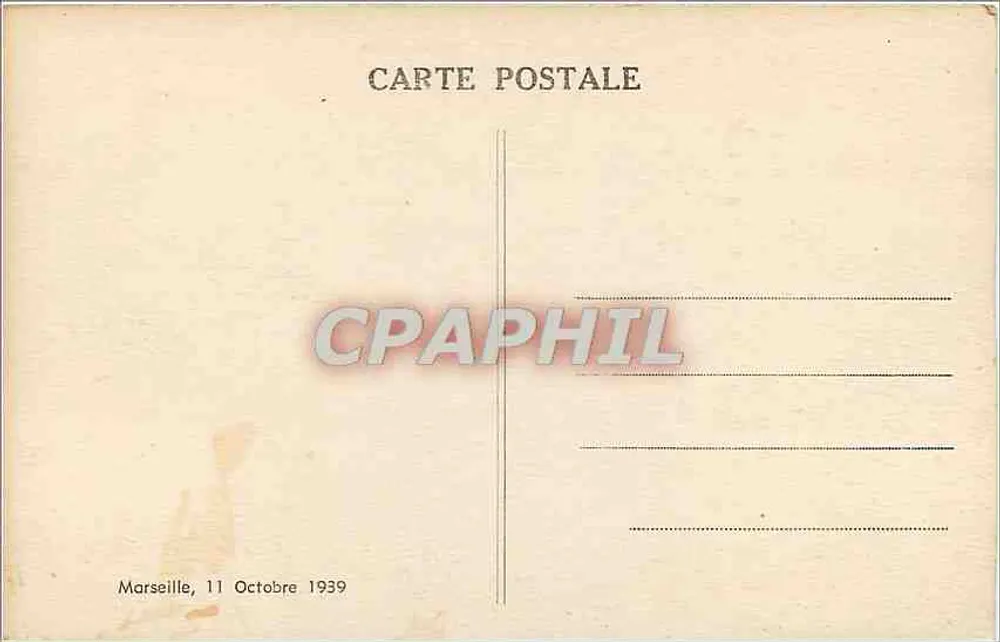 Marseille — O Forte Saint Jean — Editor não visível, número de série não visível - Verso