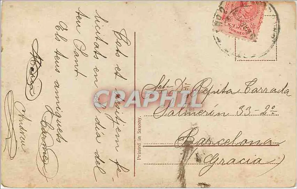 Retrato de jovem mulher — perfil — editor M. R. KELL, n° 4203/3 - Verso