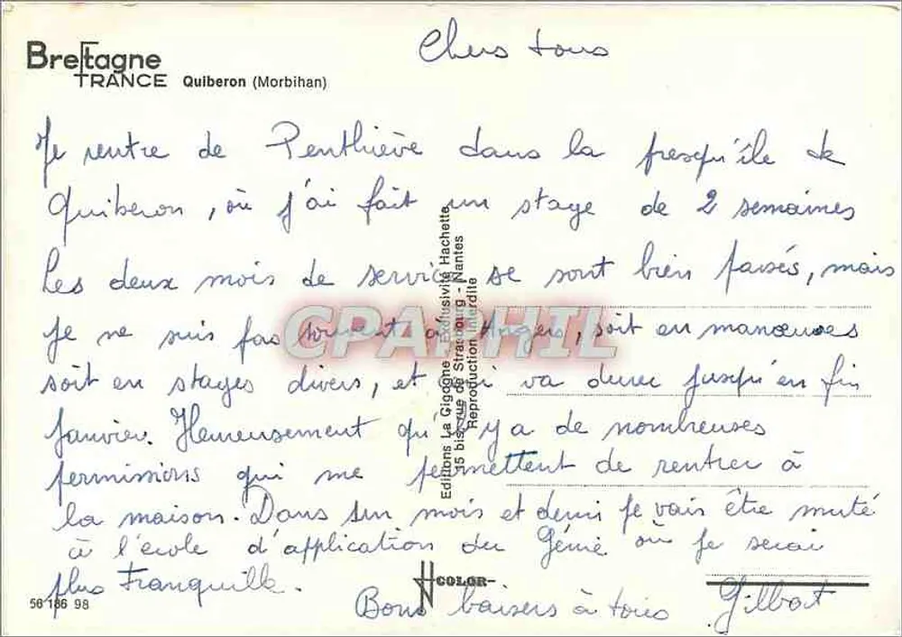 Fort Penthièvre — Quiberon, Morbihan — Wydawnictwo La Girouette, Nantes - Rewers
