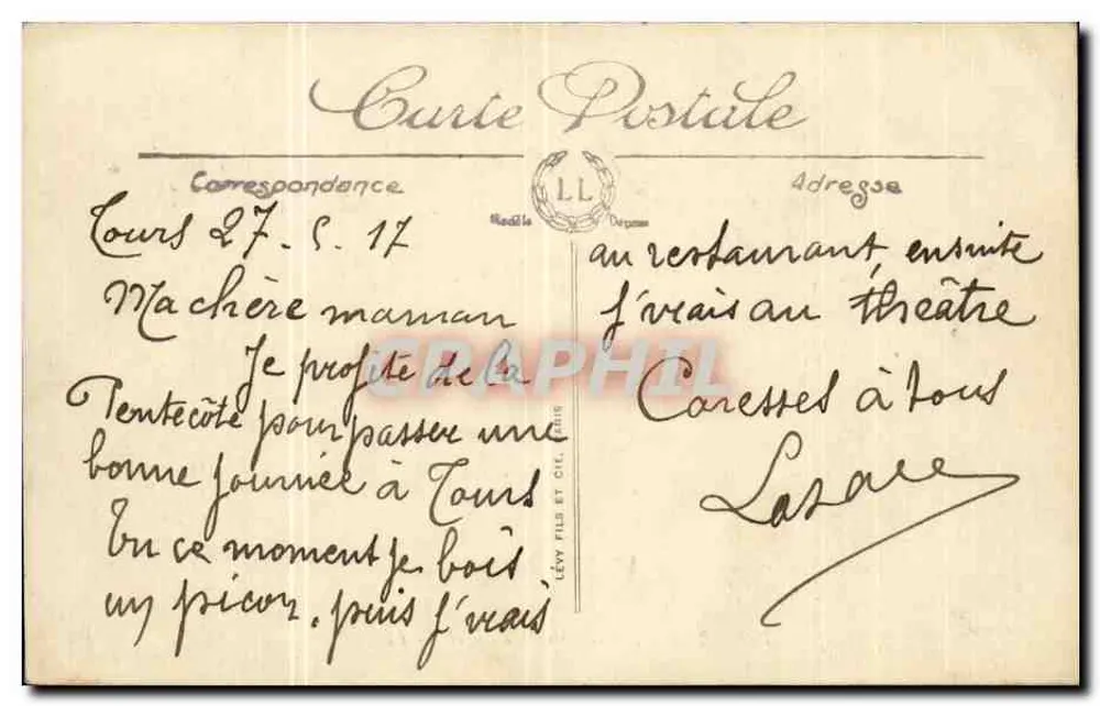 Tours — Teatro Municipal — LL. n°198 - Verso