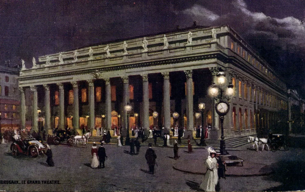Bordeaux. O Grande Teatro — Tuck, série P 102, editor Oilette - Frente