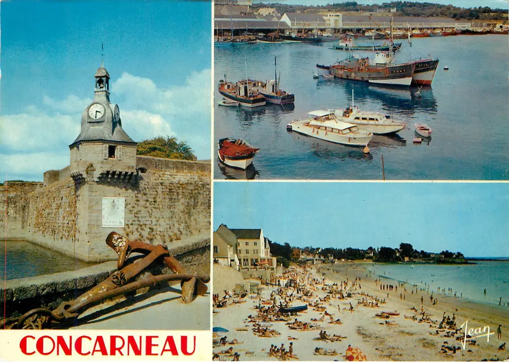 Concarneau — Glockenturm, Hafen und Strand der Weißen Sande — Les Éditions La Bretagne (Finistère) - Vorderseite