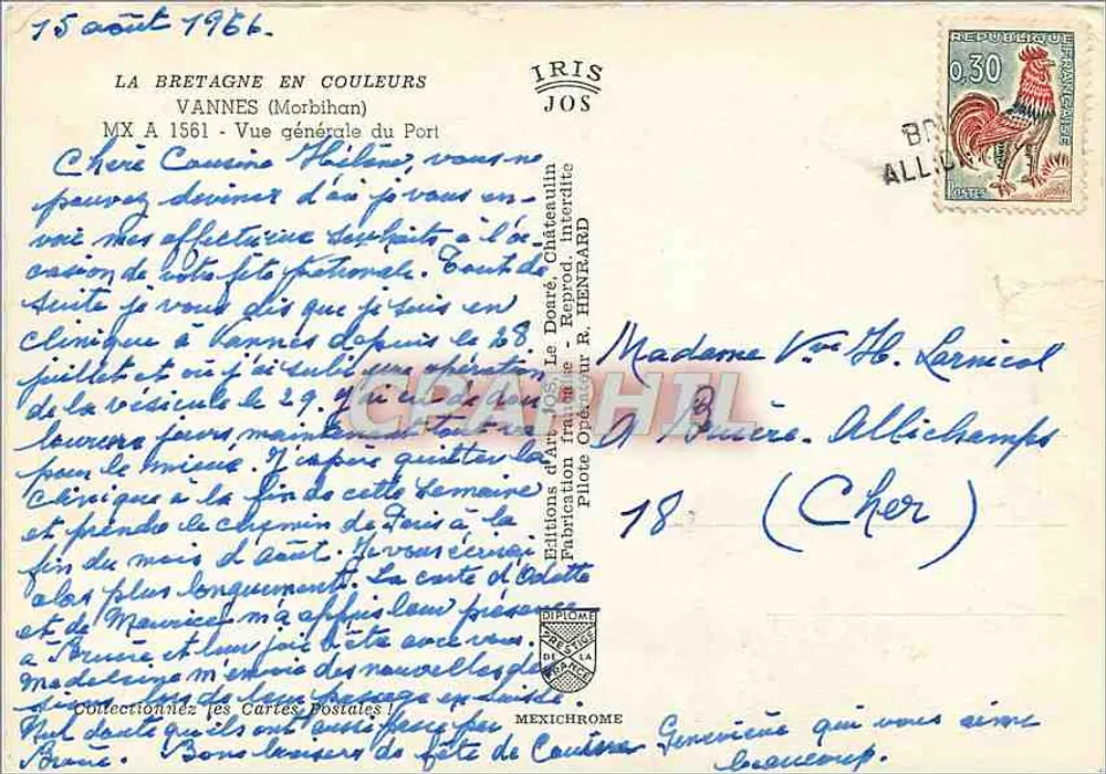 Vannes (Morbihan) — Algemene uitzicht van de Haven — Edities Iris Jos - Achterkant