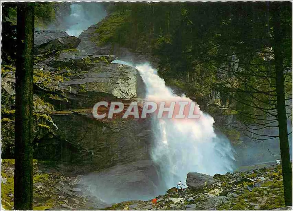 Unterer Krimmler Wasserfall — Altura da queda 100 m — Editora Berggasthof Verlag C. Jurschak - Frente