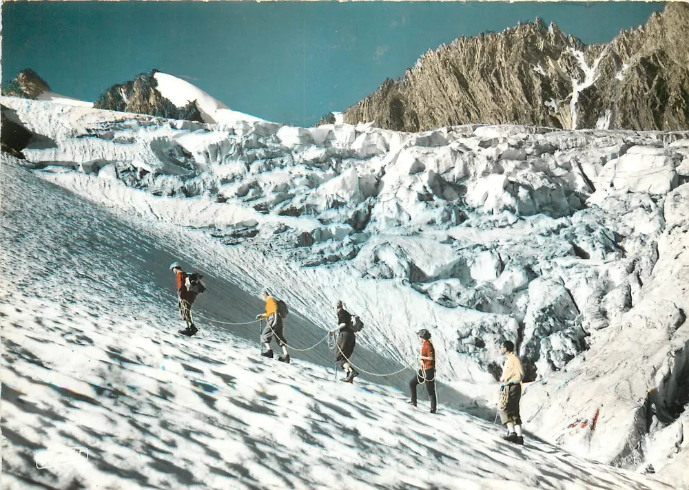 Sur le Glacier de Glareuela — vers Peclet-Polset (3339 m) — Photodit (n°59) - Recto
