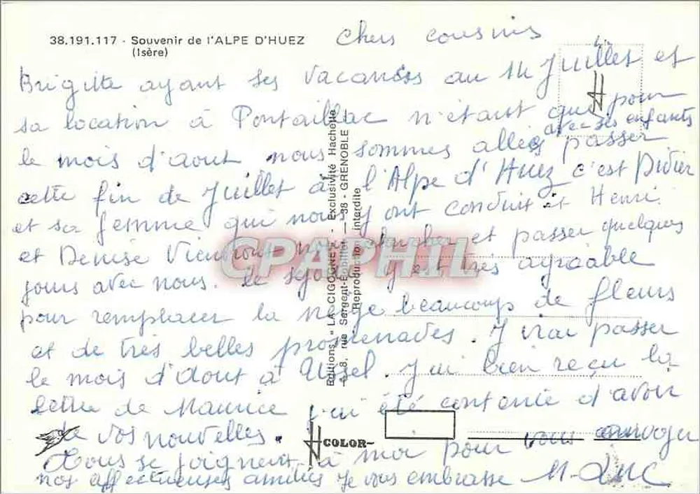 अल्पे डी हुएज़ — पैनोरमिक दृश्य और तालाब — एडिशन ला सिगों - पीछे
