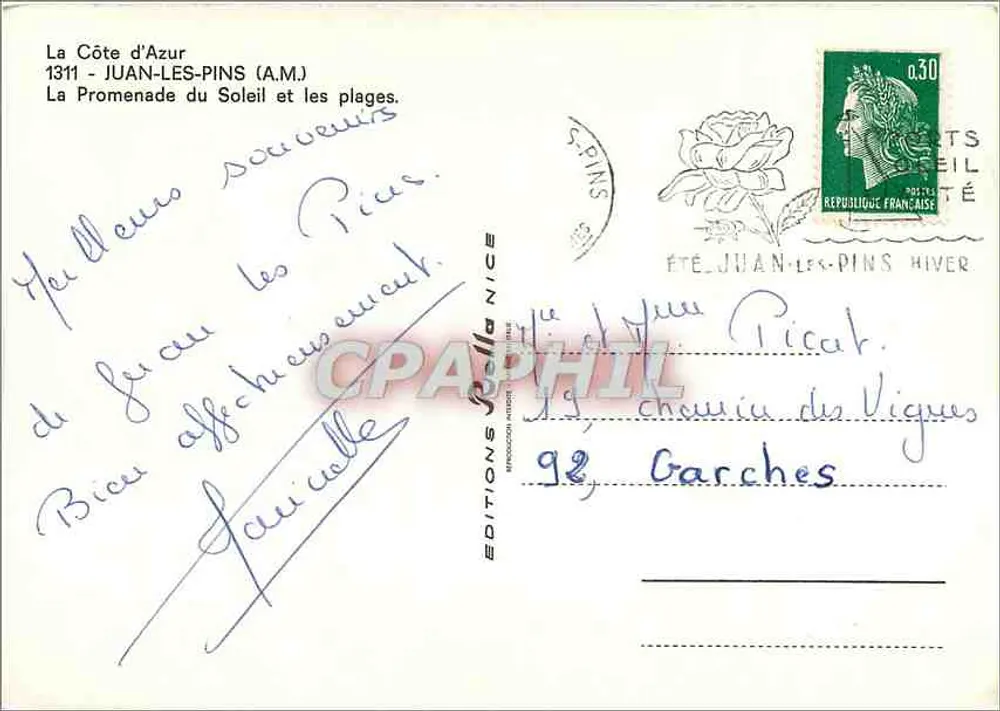 Juan-les-Pins — La Promenade du Soleil et les plages — Éditions NICE - Verso