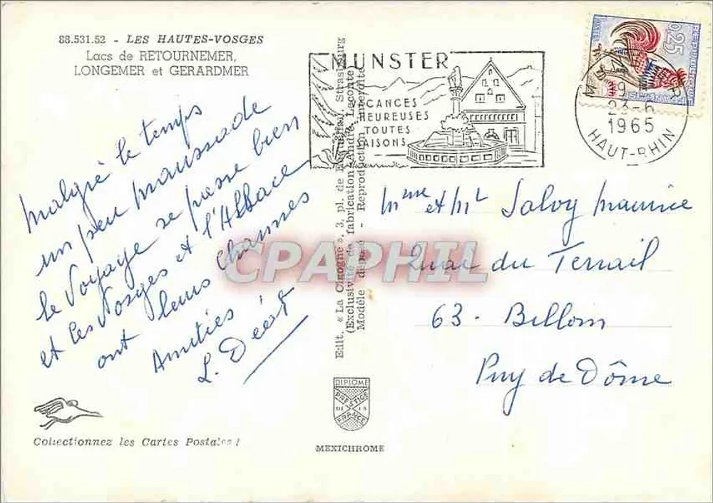 La Vallée des Lacs — Les Hautes-Vosges — Verlag IRIS, Nr. 88.531.52 - Rückseite