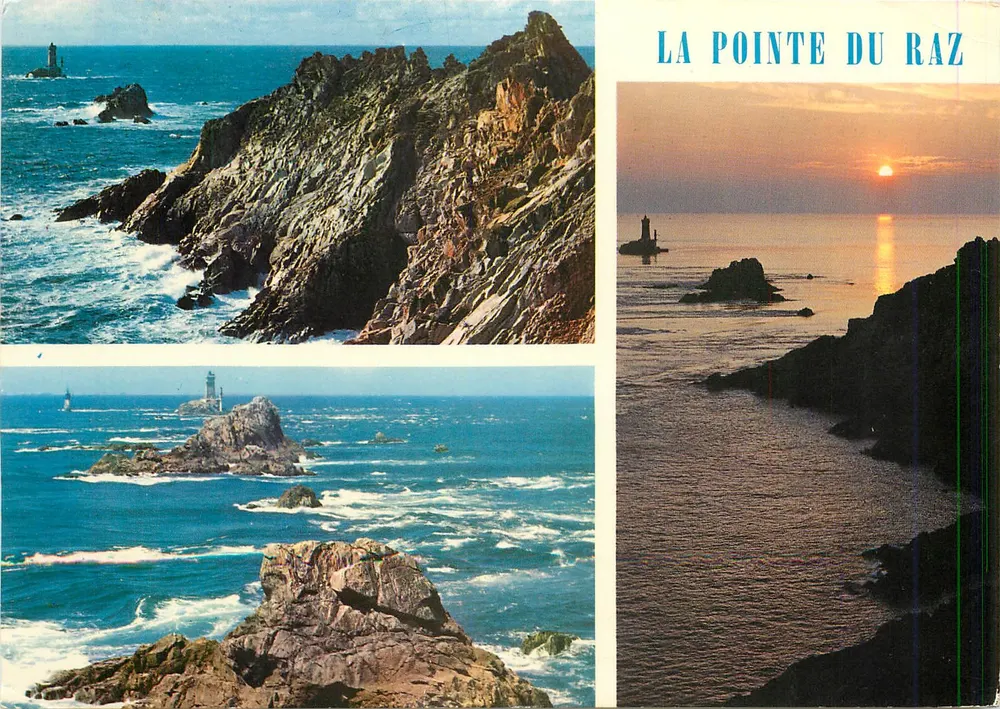 La Pointe du Raz — vue de la pointe et du phare — Édition d'Art Jaec Stoll, n°334 - Recto