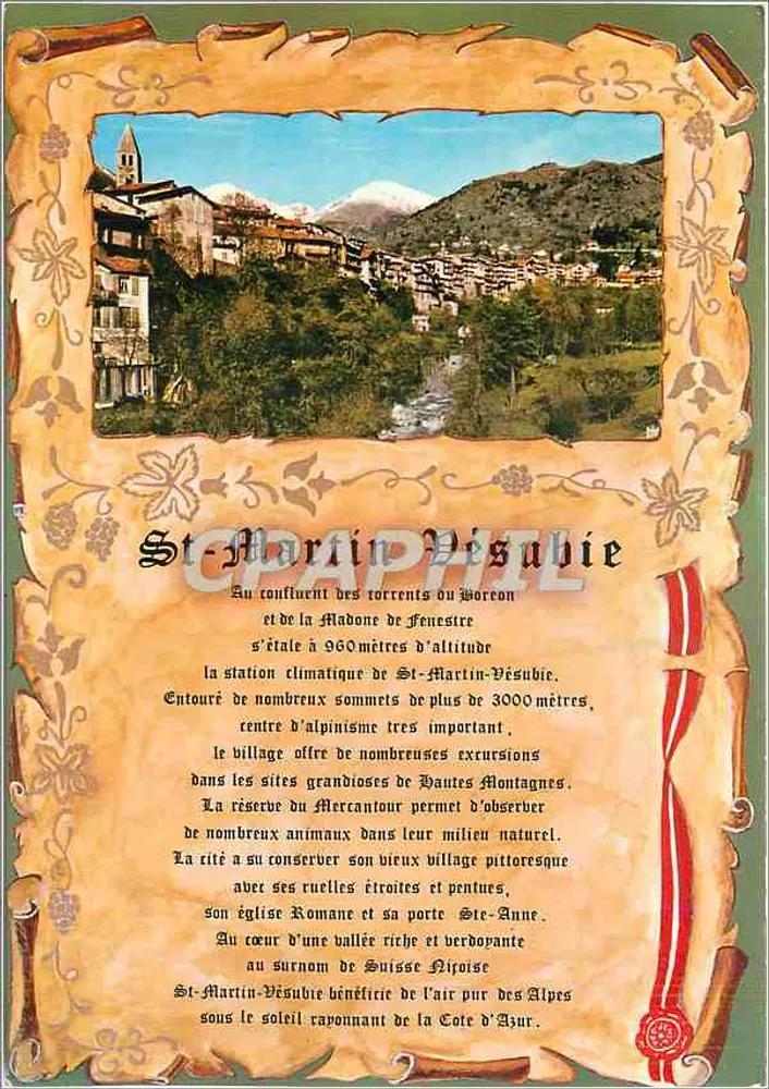St-Martin-Vésubie — estação climática a 960 m — editor Imprimerie de France - Frente