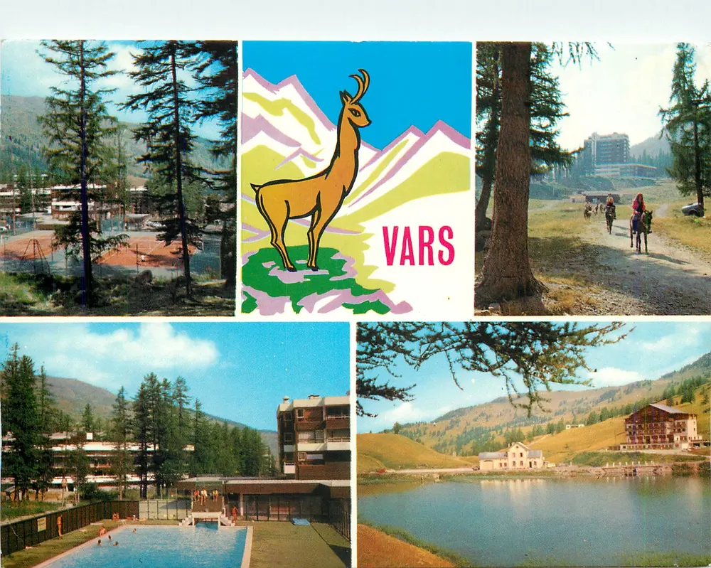 Vars — Montanhas, lago, piscina e cavalos — editor S.A.D. n°8 - Frente