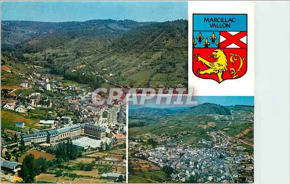 Marcillac-en-Vallon — vue aérienne — Graphil - Recto