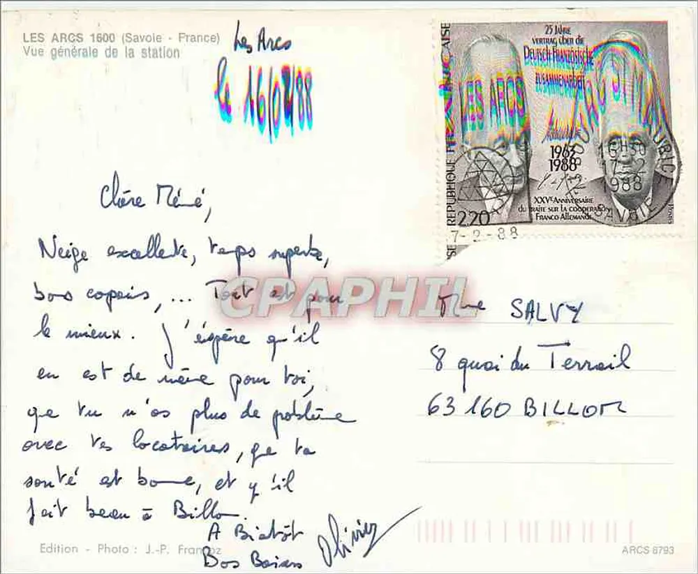Les Arcs — Vista geral da estação — Edição: J.-P. Francès - Verso