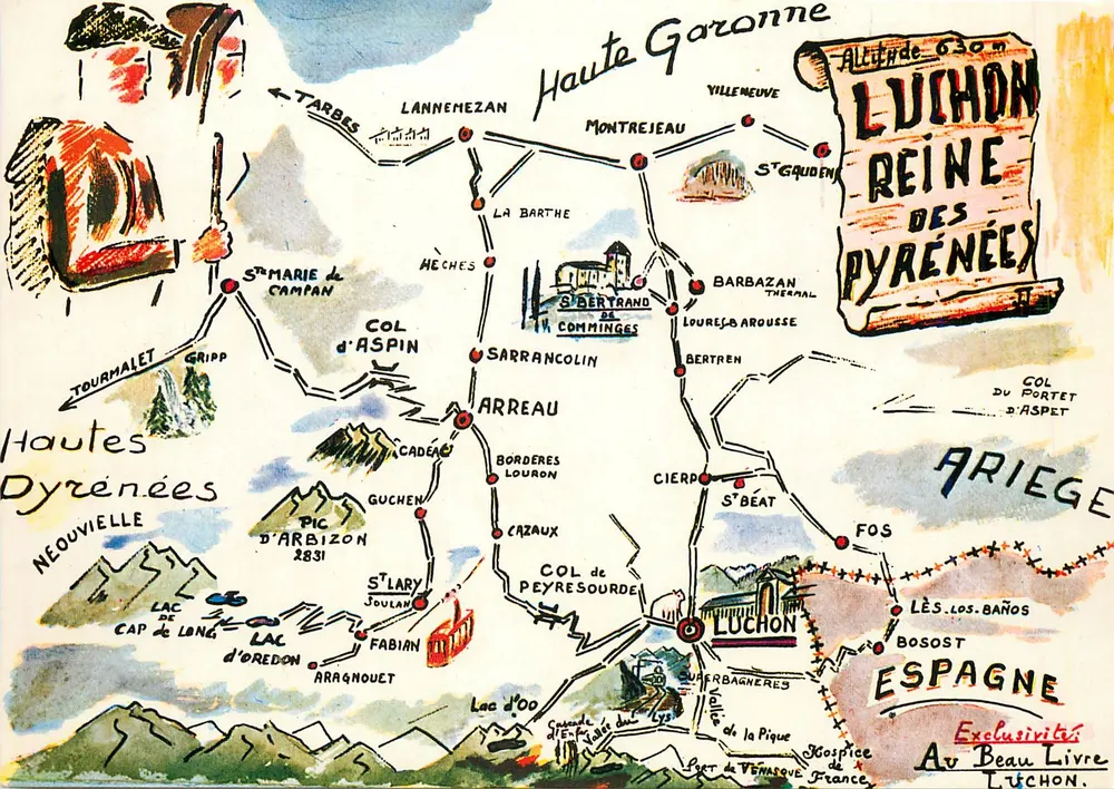 Luchon — Queen of the Pyrenees — Éditions Madernes-Théophile Limoges - Front