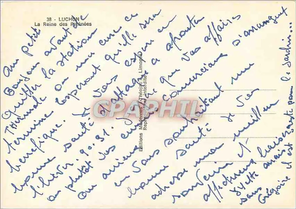 Luchon — Queen of the Pyrenees — Éditions Madernes-Théophile Limoges - Back