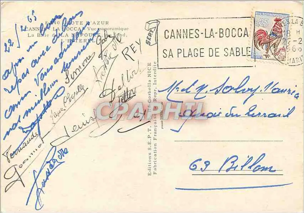 Cannes-La-Bocca — Panoramablick — Éditions S.E.P.T. Nice - Rückseite