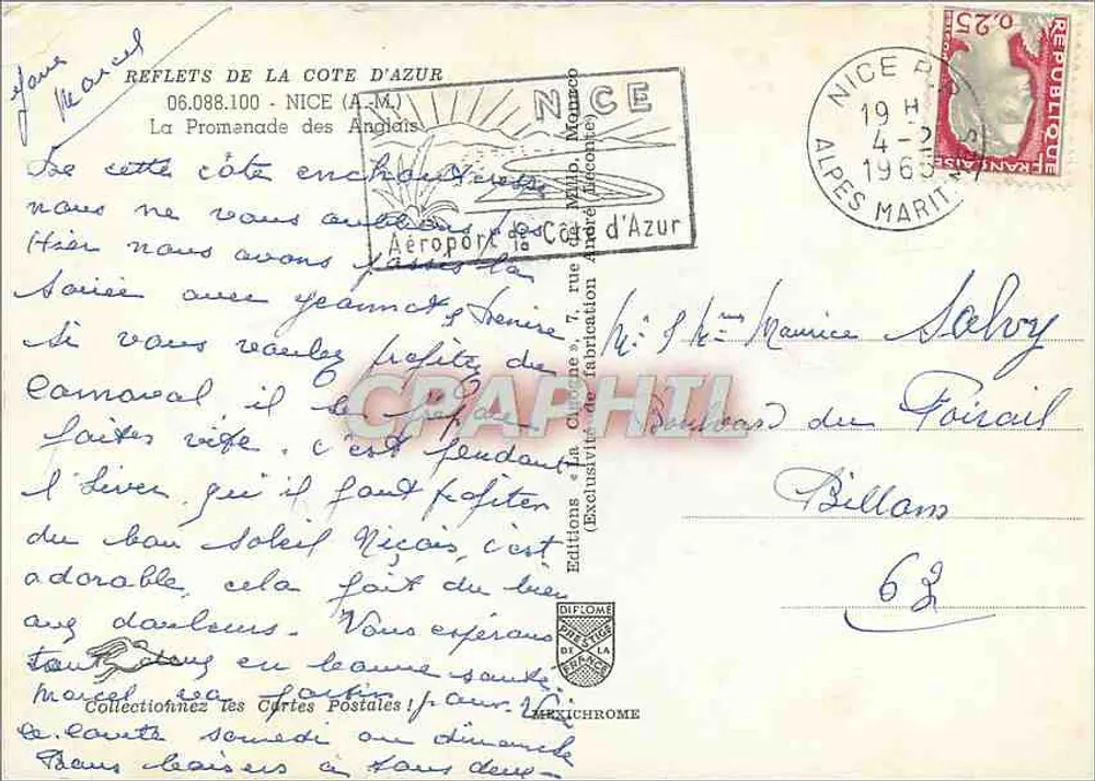 A Promenade des Anglais — Nice — Edições IRIS - Verso