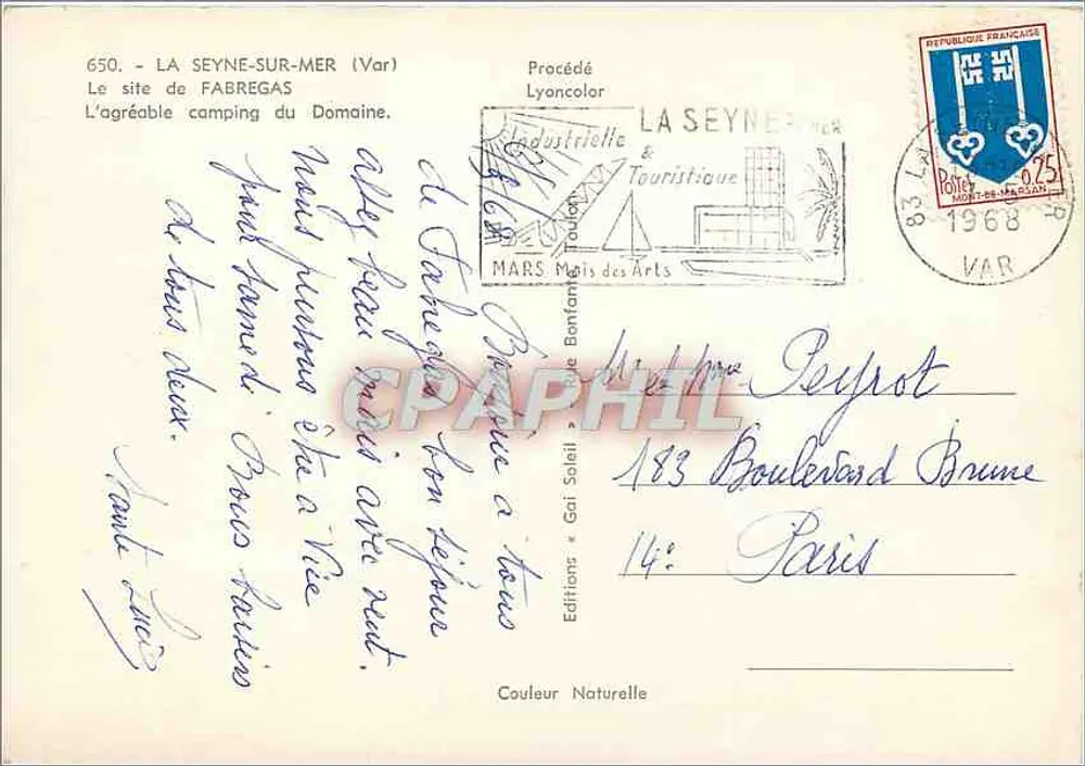 Der Campingplatz des Domain an der La Seyne-sur-Mer — Fabregas — Gai Soleil Editions - Rückseite