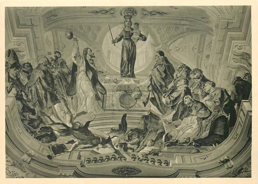 Meersburg am Bodensee — Décors de la chapelle du Nouveau Château — Graph. Kunst- u. Verlagsanstalt A. Weber & Co., Stuttgart - Recto
