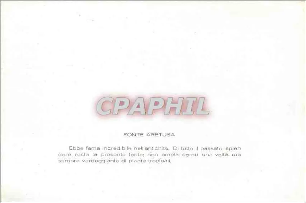 Siracusa — Fonte Aretusa - Verso