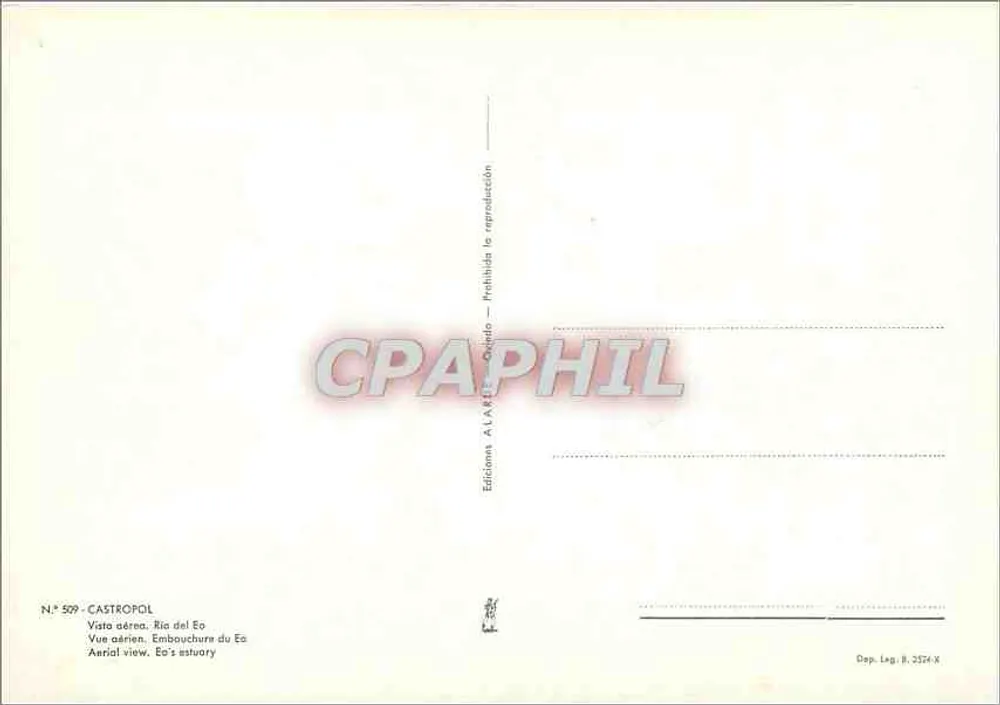 Castropol — Embocadura do Rio Eo — Edições ALARTE - Verso