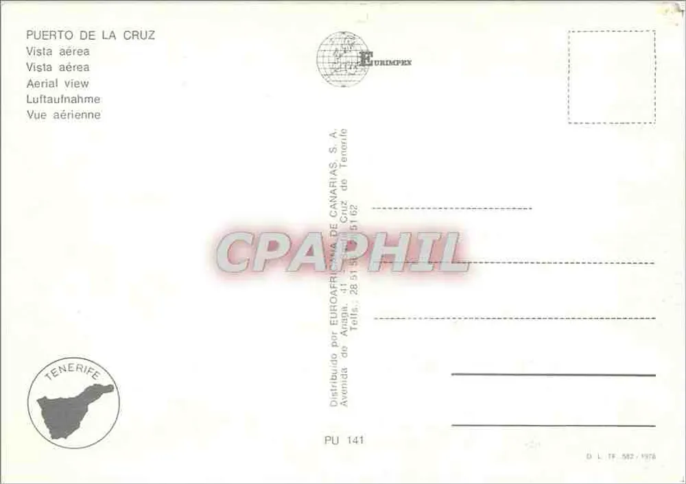 Porto di La Cruz — vista aerea — EUROAFRICA DE CANARIAS, S.A. e PU 141 - Verso