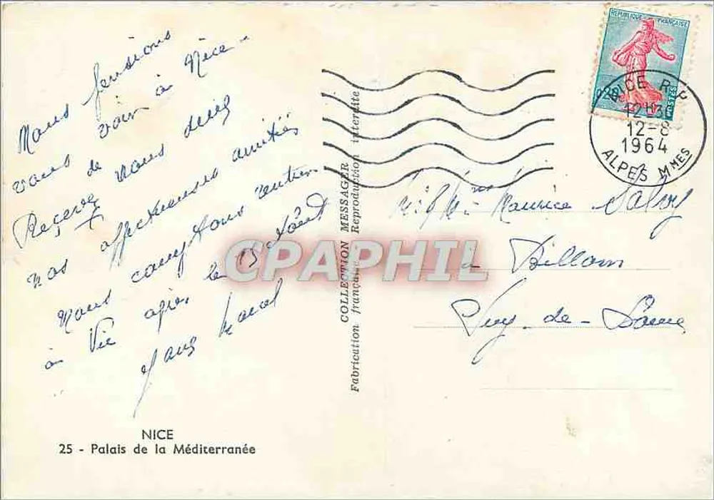 Palácio da Méditerâneo — Nice — Editora: Coleção Messager - Verso