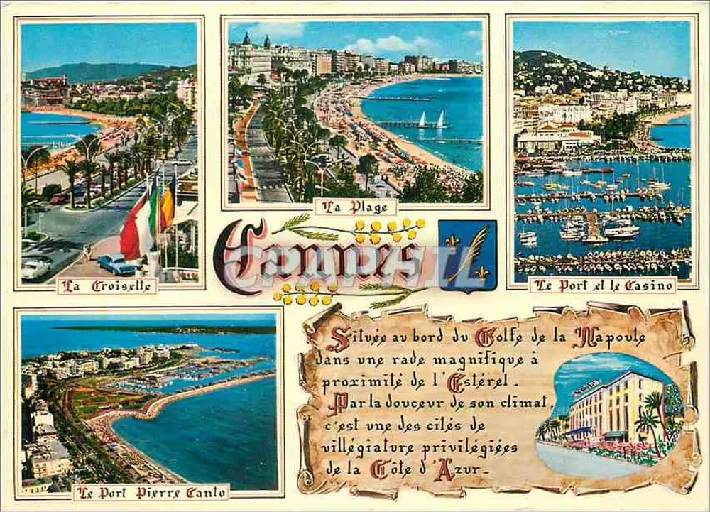 Cannes — A Praia, O Porto e o Casino — Edições S.E.P.T. — n° 8-478 - Frente
