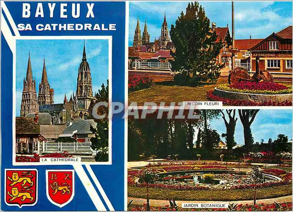 Bayeux — Sua Catedral — Jardim Botânico e Jardim Florido — Artaud Frères, Nantes - Frente