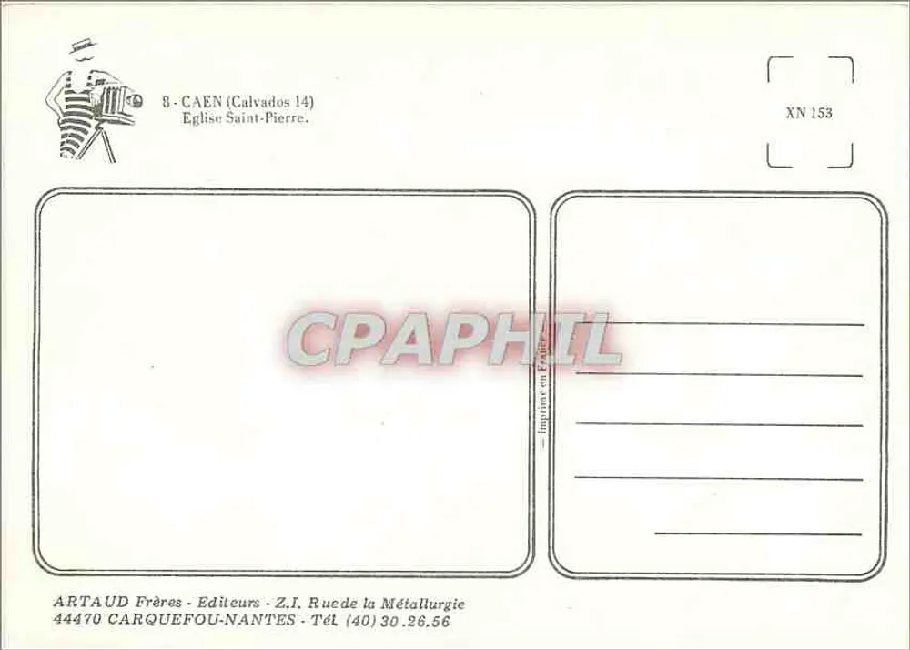 Caen — Igreja de São Pedro — ARtaud Frères - Verso