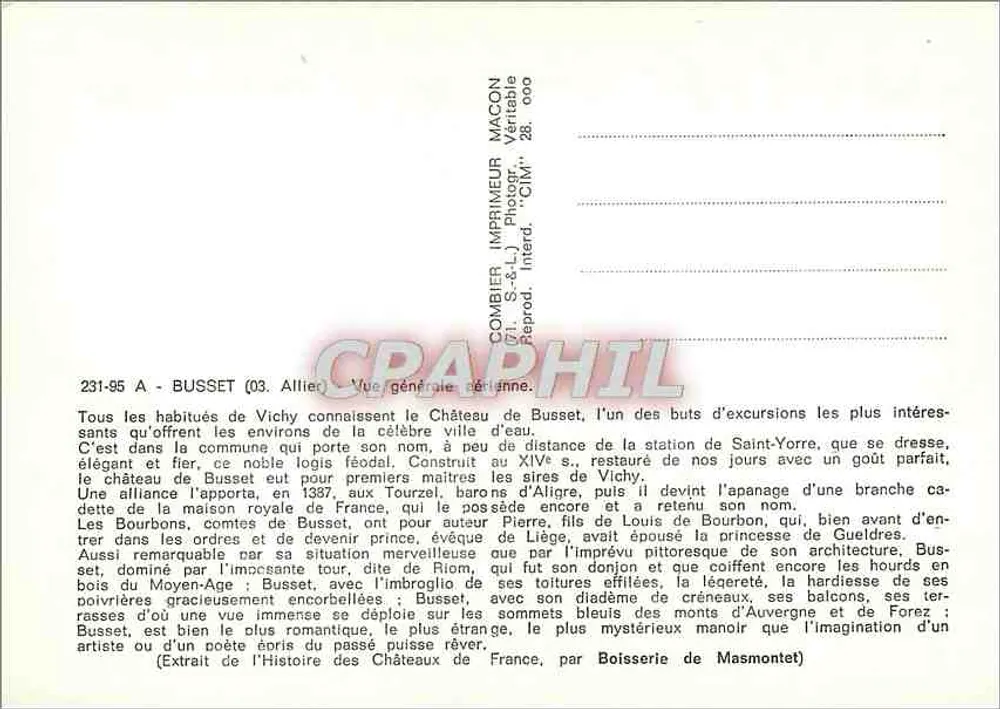 बसेट के किला — अल्लियर — प्रिंटर मैकॉन - पीछे