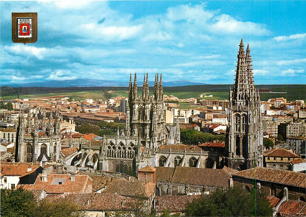 Burgos — Cattedrale vista dal Mirador — Edizioni Pique, Barcellona - Recto