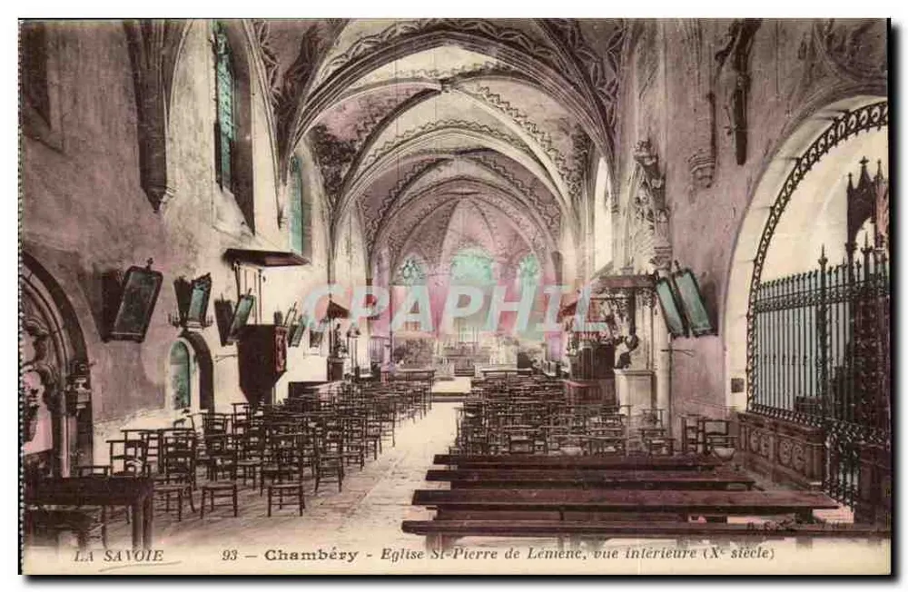 Chambéry - Kirche Saint-Pierre de Lémenc, Innenansicht (10. Jahrhundert) - Vorderseite