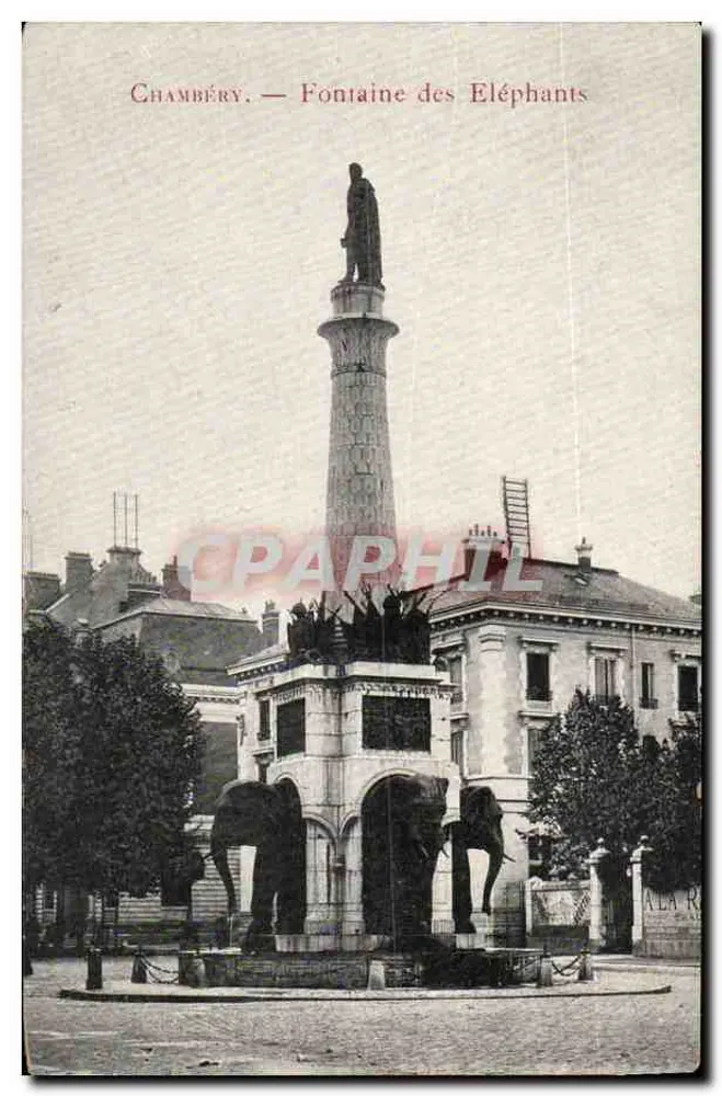 Chambéry — Fontein van de Elefanten - Voorkant